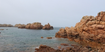 A view of the Pink granite coast next to Ploumanac'h