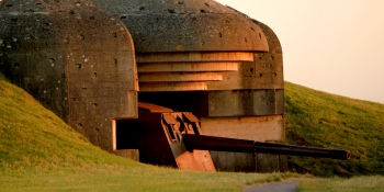 Cycle along the D-Day landing beaches and next to German guns in Longues-sur-Mer