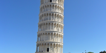 Admire the tilted tower of Pisa
