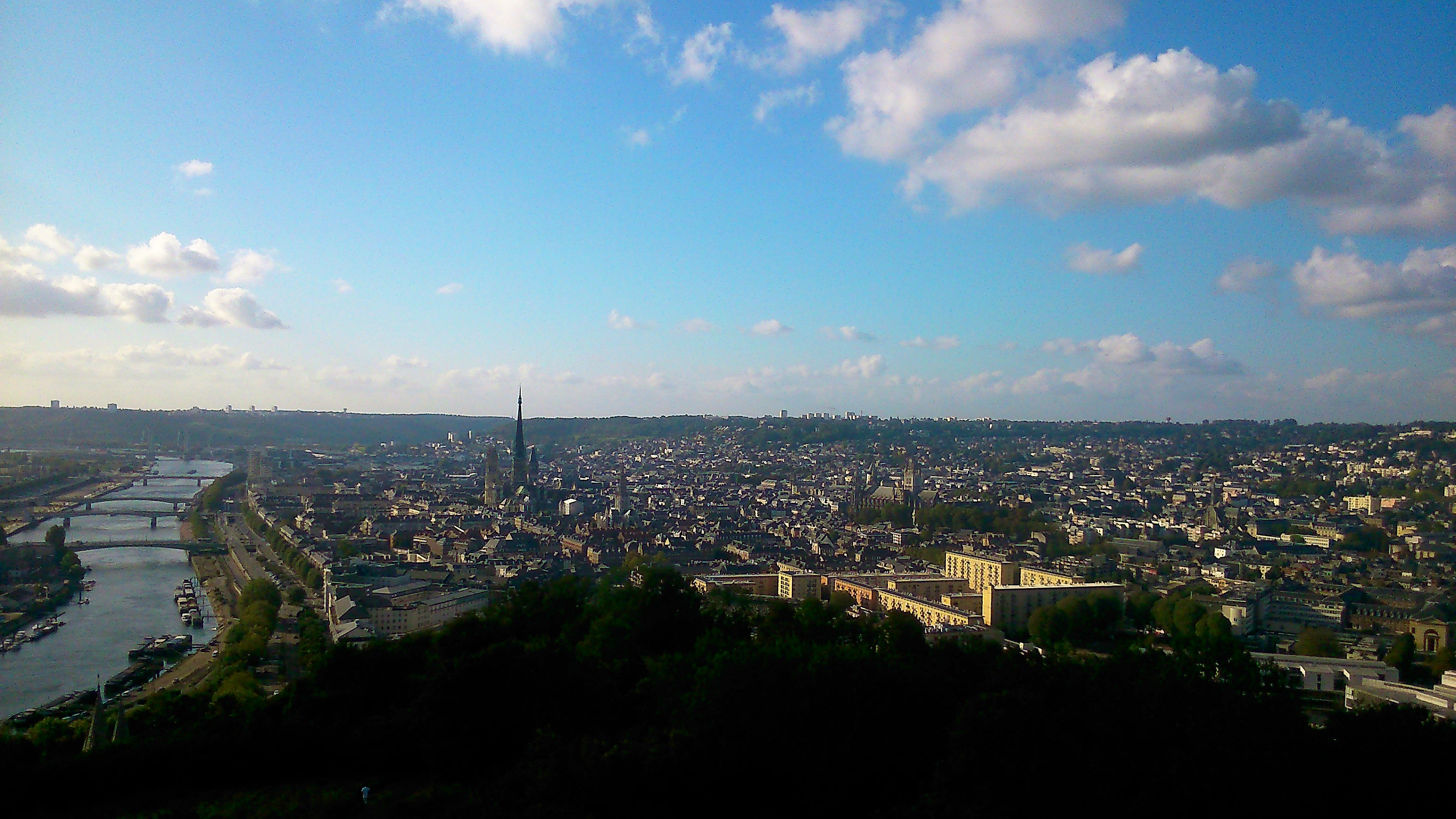 A panorama view of the city of Rouen in Normandy