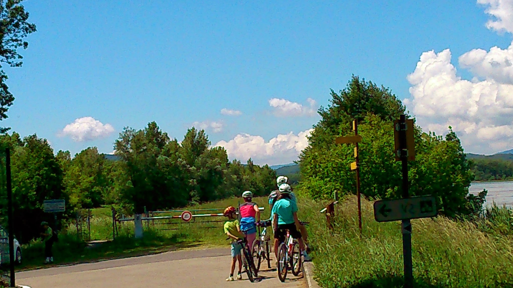 A family on the ViaRhona