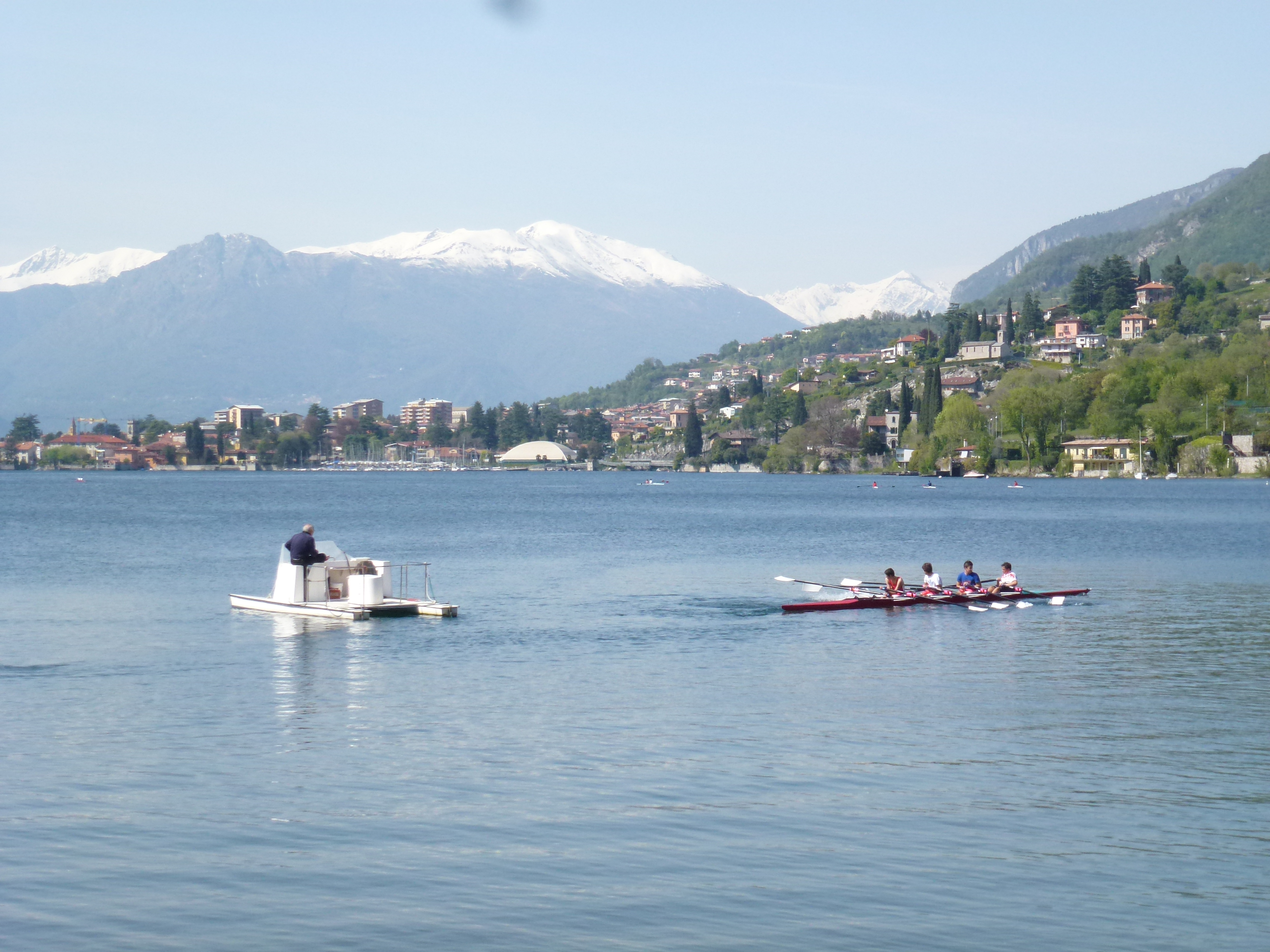 Piedmont rowers practicing on the lake
