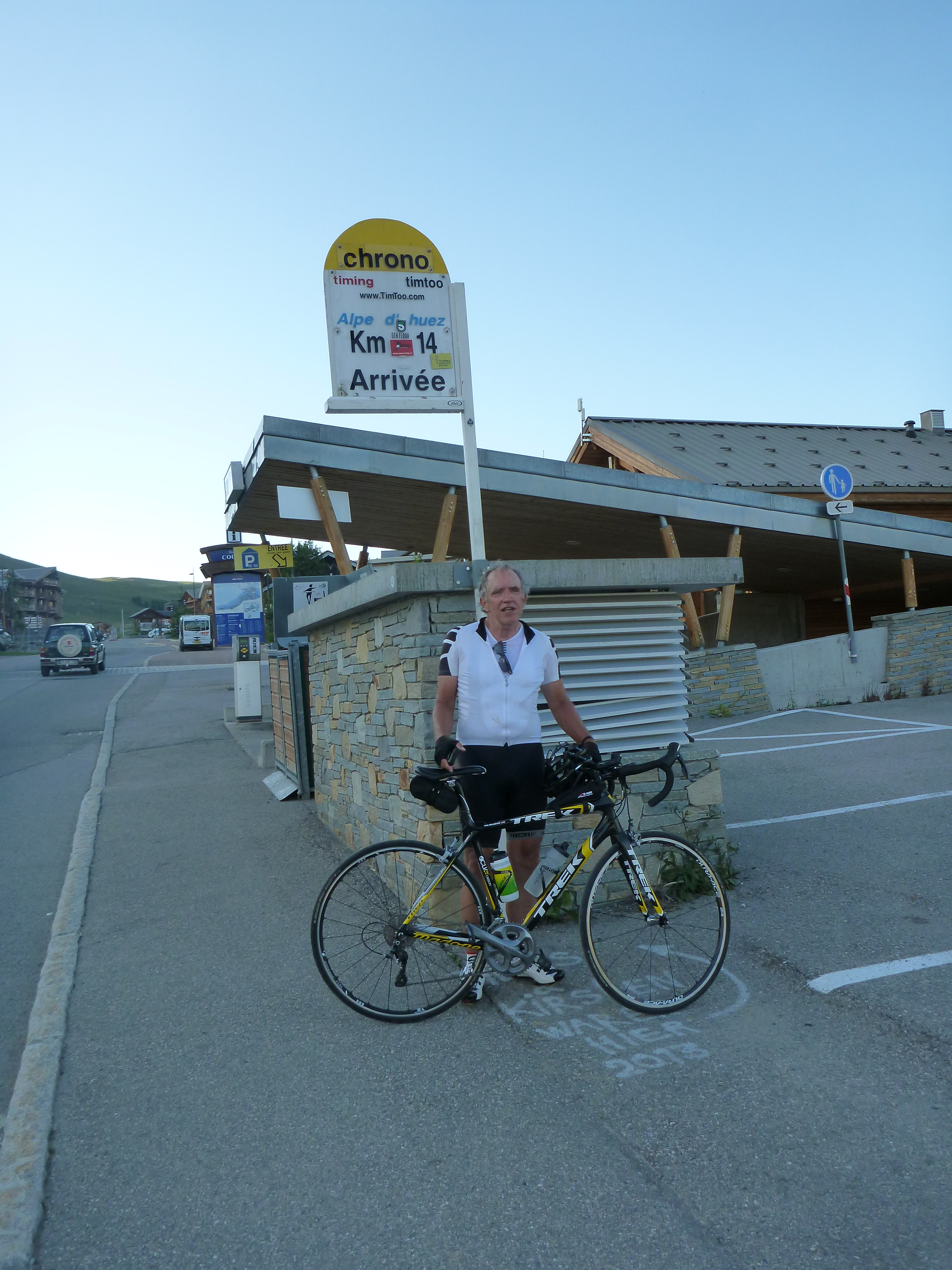 Official Tour de France finish line at Alpe d'Huez