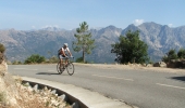 A vélo à sur les montagnes corse.