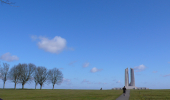 The Vimy memorial is one of the many World War I memorials you will pass on this bicycle tour. 
