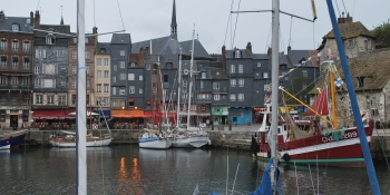 The charming  harbor of Honfleur is on your way from Bayeux to Rouen