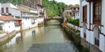 Crossing the Canal du Midi on a bike