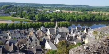 View on the Vienne river from the royal fortress of Chinon