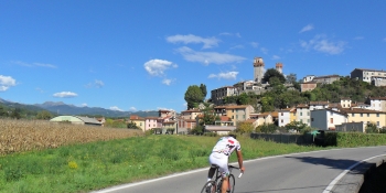 Cycle from town to town on quiet roads