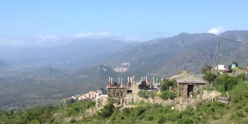 Landscape in the mountains not far from Saint-Florent