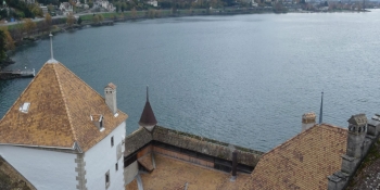 On the top of Chateau de Chillon, near Montreux