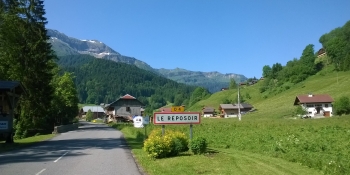 The village of Le Reposoir before Col de la Colombière's top
