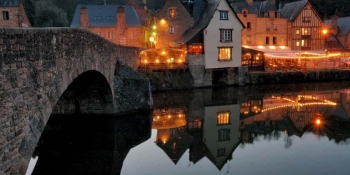 The charming little harbor of Dinan at the bottom of this medieval city