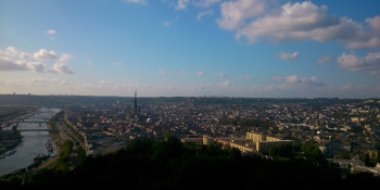 A panorama view of the city of Rouen in Normandy