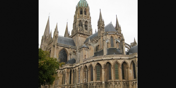 Don't miss the Cathedral of Bayeux before starting your cycling tour towards Avranches