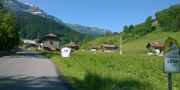 Climbing up la Colombière, a mythic climb in the French Alps near Mont Blanc