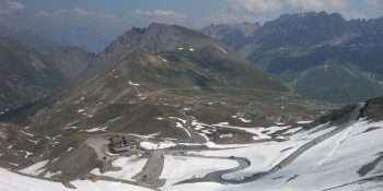 Snowy Col du Galibier mid-june