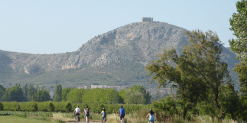 Massif de Montgri will be in sight on your cycling tour