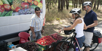 Picnic shopping along the road in Portugal