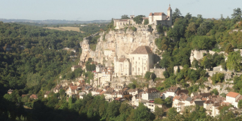 The stunning town of Rocamadour is the end of one of the day's riding
