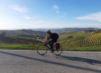 A vélo dans les vignobles du Piedmont